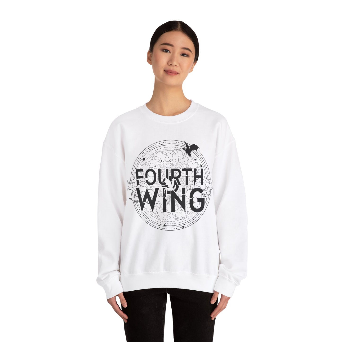 Fourth Wing 2 Sided Sweatshirt, Dragon Rider Shirt, Basgiath War College Shirt, Fourth Wing Merch, Dragon Stencil Spines Sweatshirt