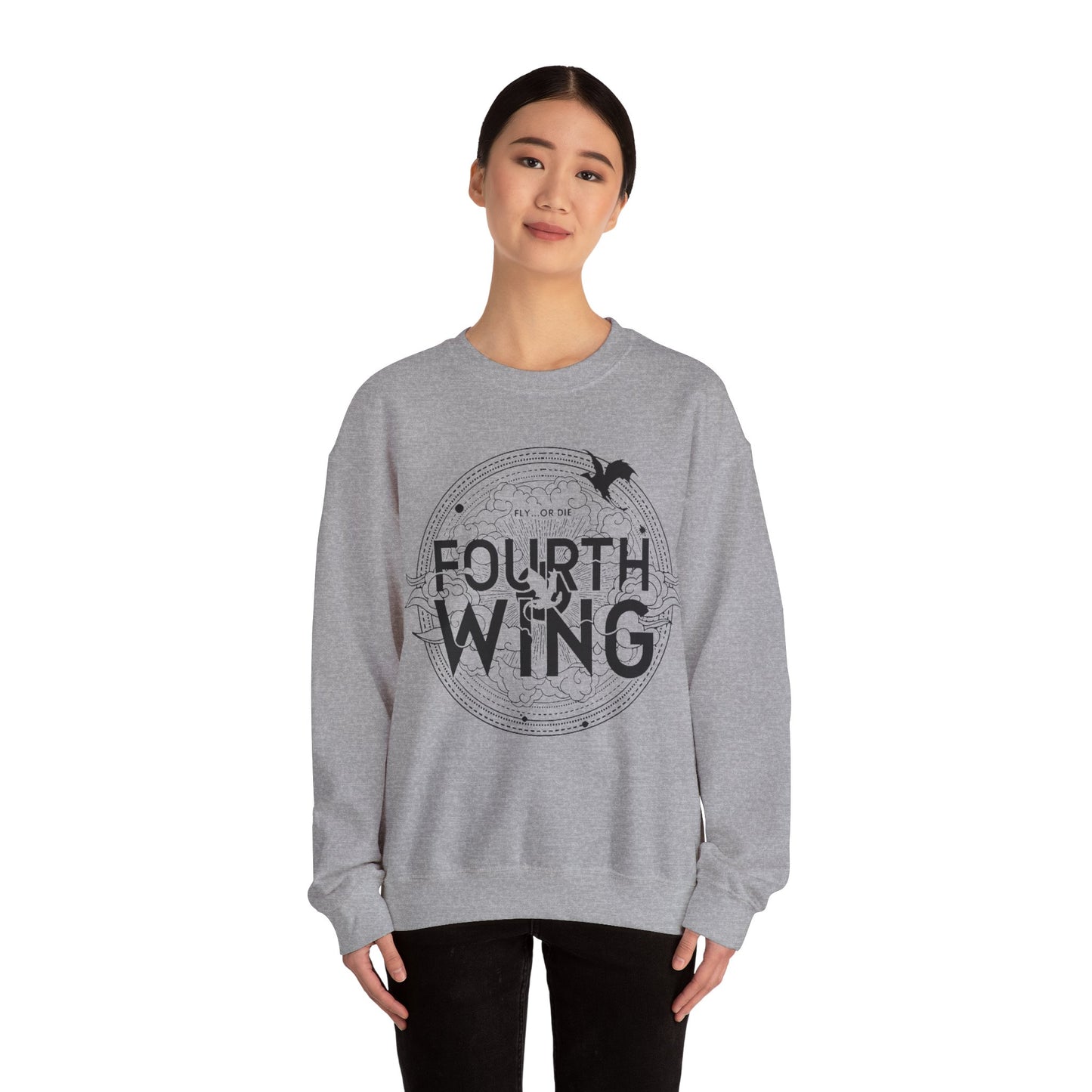 Fourth Wing 2 Sided Sweatshirt, Dragon Rider Shirt, Basgiath War College Shirt, Fourth Wing Merch, Dragon Stencil Spines Sweatshirt