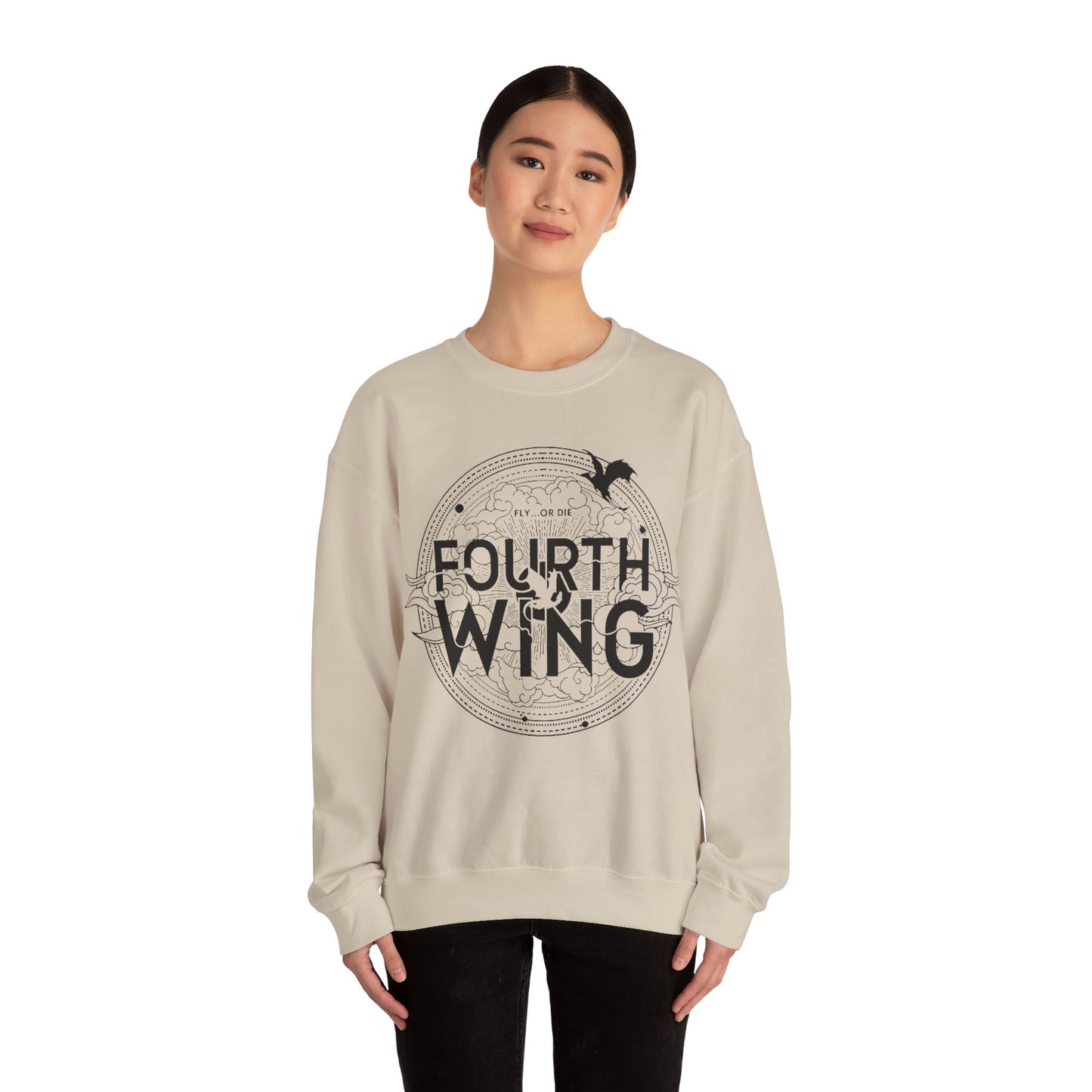 Fourth Wing 2 Sided Sweatshirt, Dragon Rider Shirt, Basgiath War College Shirt, Fourth Wing Merch, Dragon Stencil Spines Sweatshirt